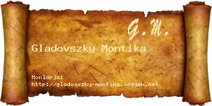 Gladovszky Montika névjegykártya